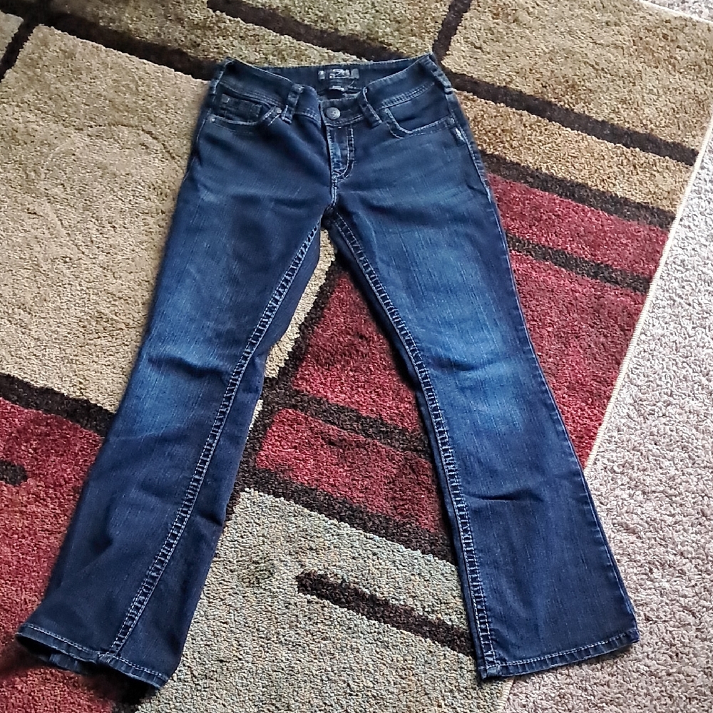 (28) Silver Suki Surplus Flare Women's Jeans (28)